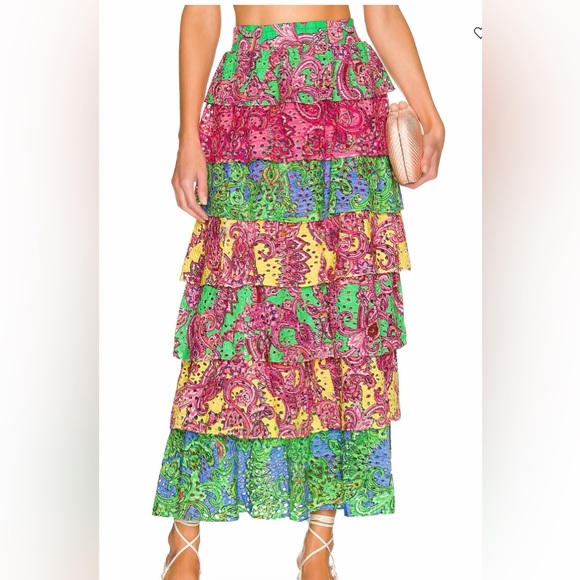 Alice and Olivia Jia Tiered Ruffle skirt - Picture 3 of 8